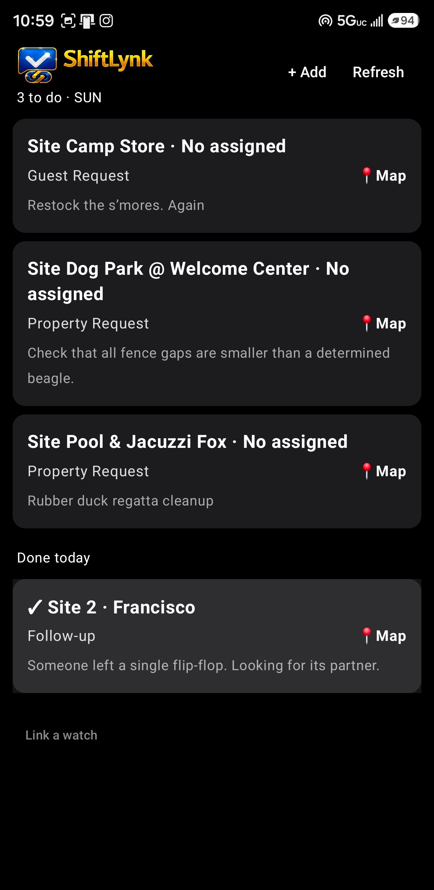 ShiftLynk phone app